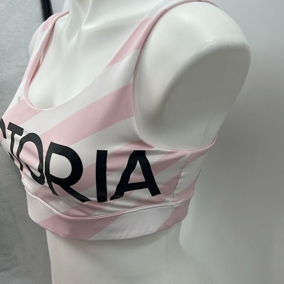 Victoria Sport large striped sports bra pink white - Picture 2 of 5